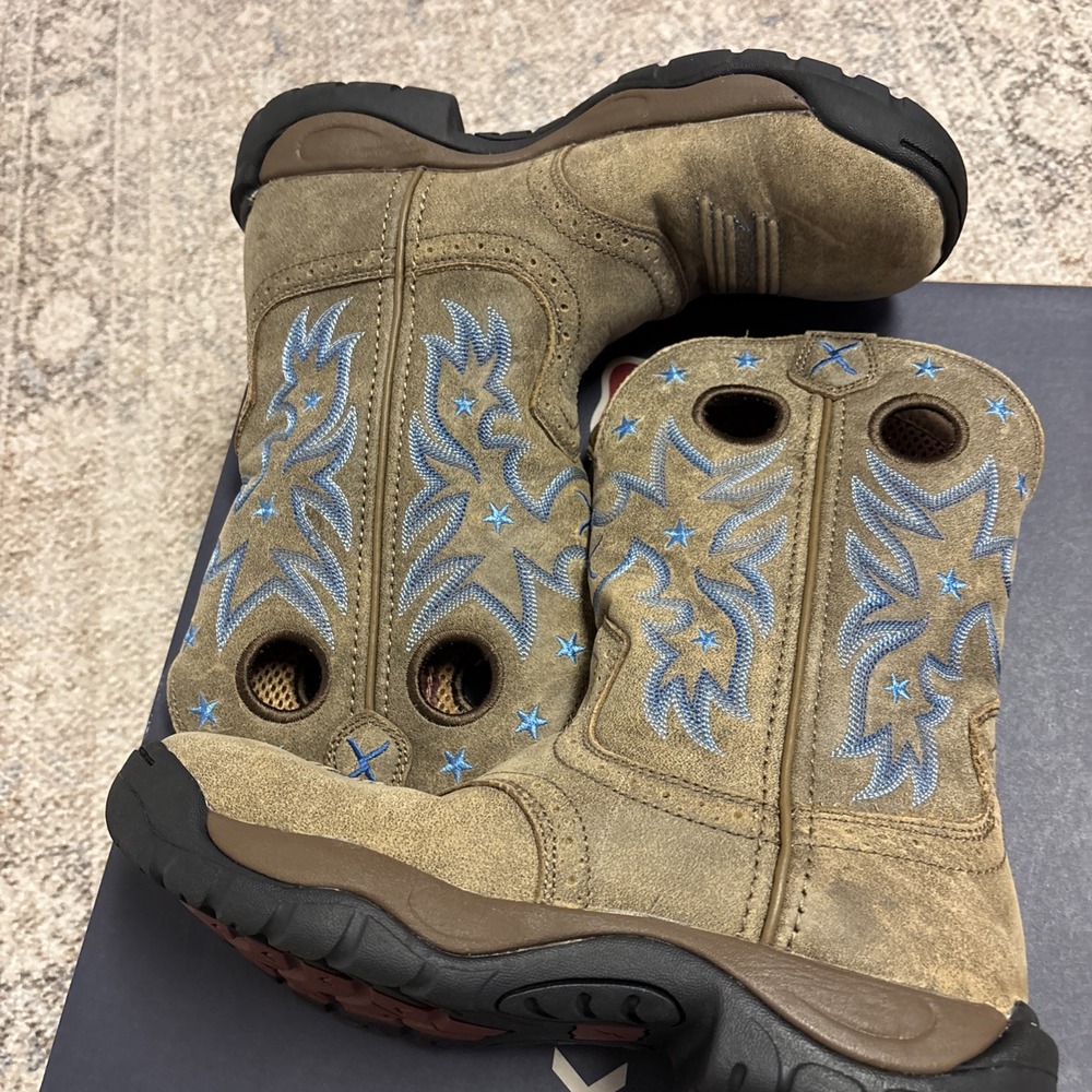 Twisted X Womens Bomber Distressed All Around Barn Boot Round Toe WAB0004 Sz 8 M